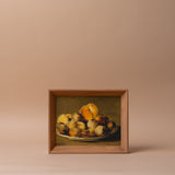 "Still Life with Plums and Peaches" Framed Canvas
