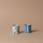 Scalloped Stoneware Matchstick Holder matches Creative Co-op (DYA)