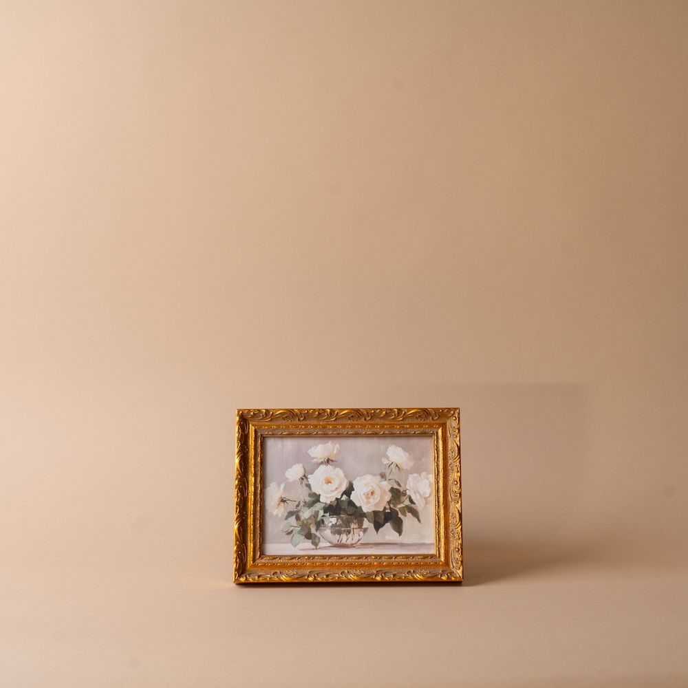 "White Rose Bouquet" Framed Vintage Inspired Art Print ARTWORK - print Luxe B Co (Faire)