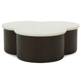 Kindred Fossil Coffee Table 4 - a - FURNITURE - Coffee Table - Round Rowe Furniture Godiva Finish