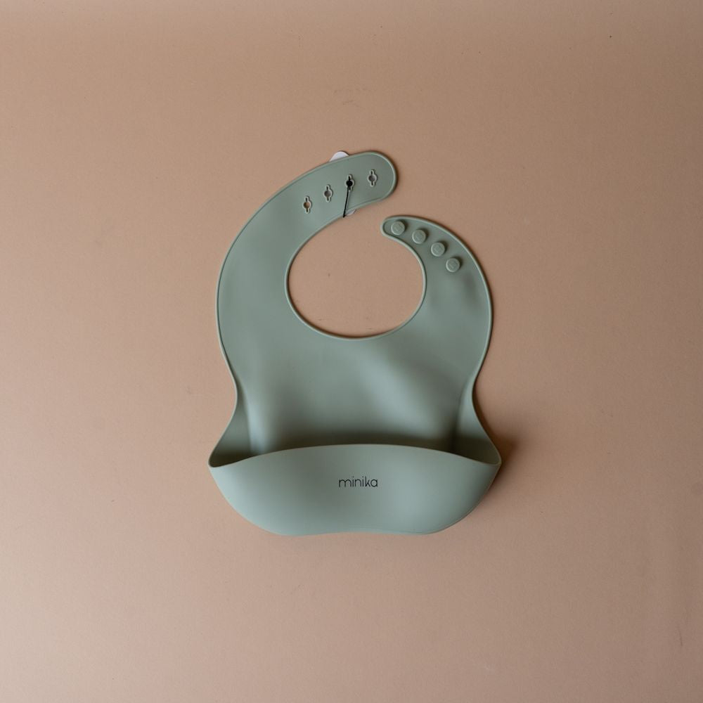 Silicone Bib FINNBIRD - bib Minika (Faire) Sage