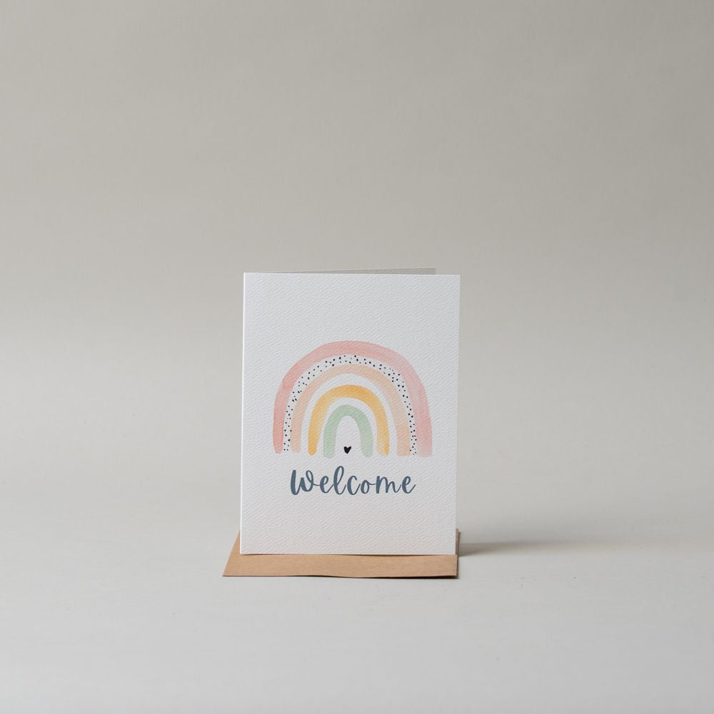 Welcome Rainbow Card greeting card Amy Rae Maker (Faire)