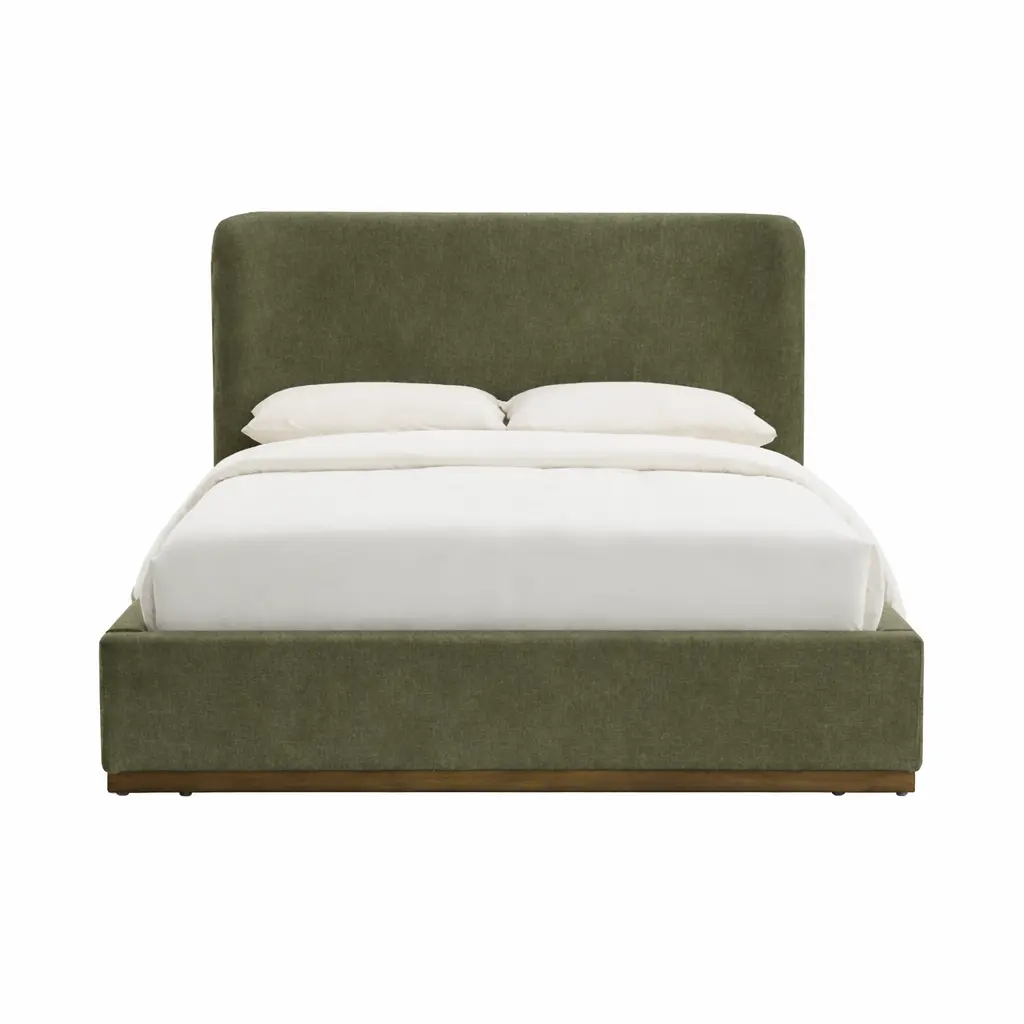 Finley Storage Bed 13 - FURNITURE - bed Style In Form Velvet Fern - Queen