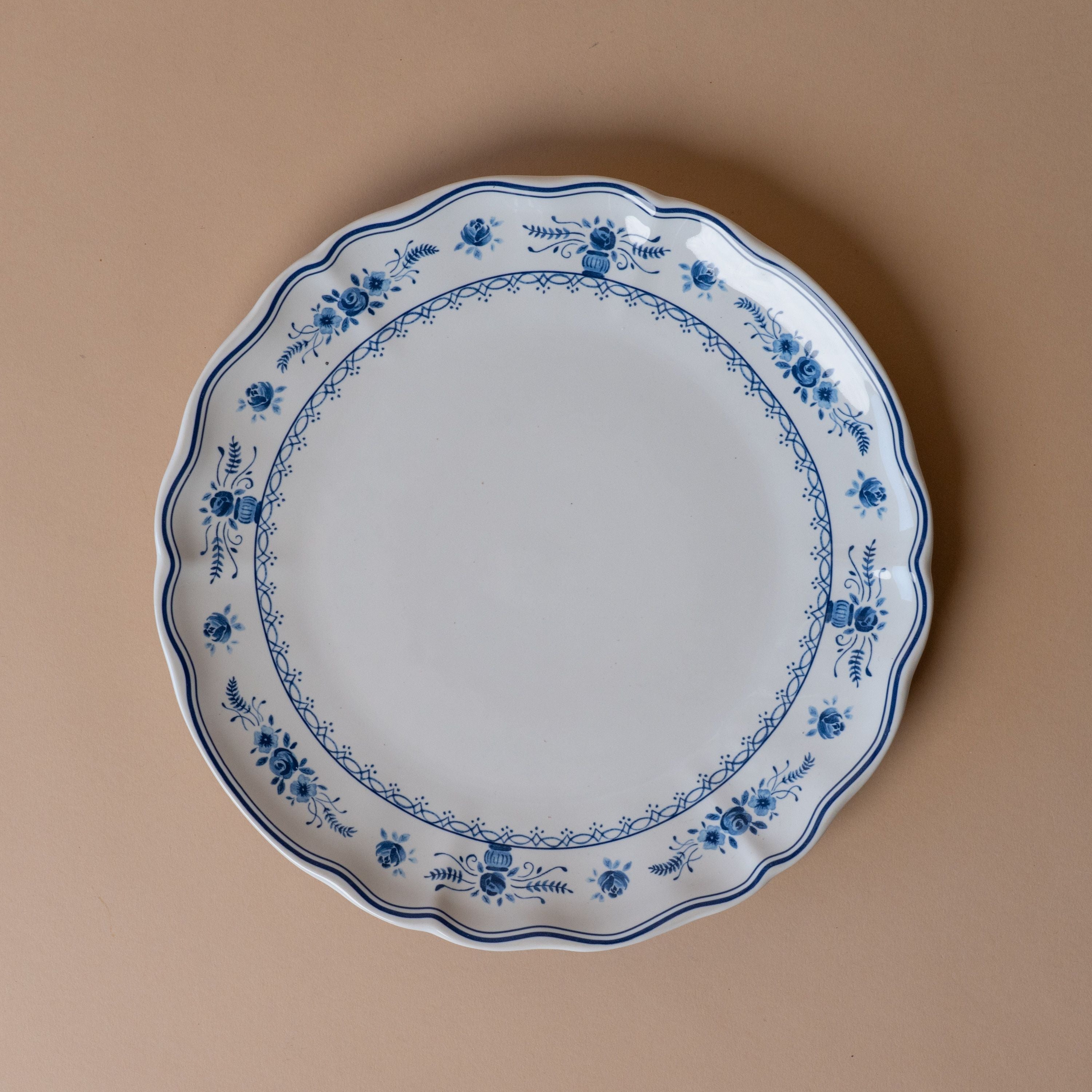 Blue & White Floral Plate Collection dinnerware David Shaw