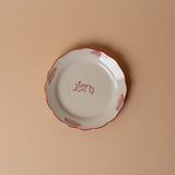 Stoneware Scallop Holiday Plate