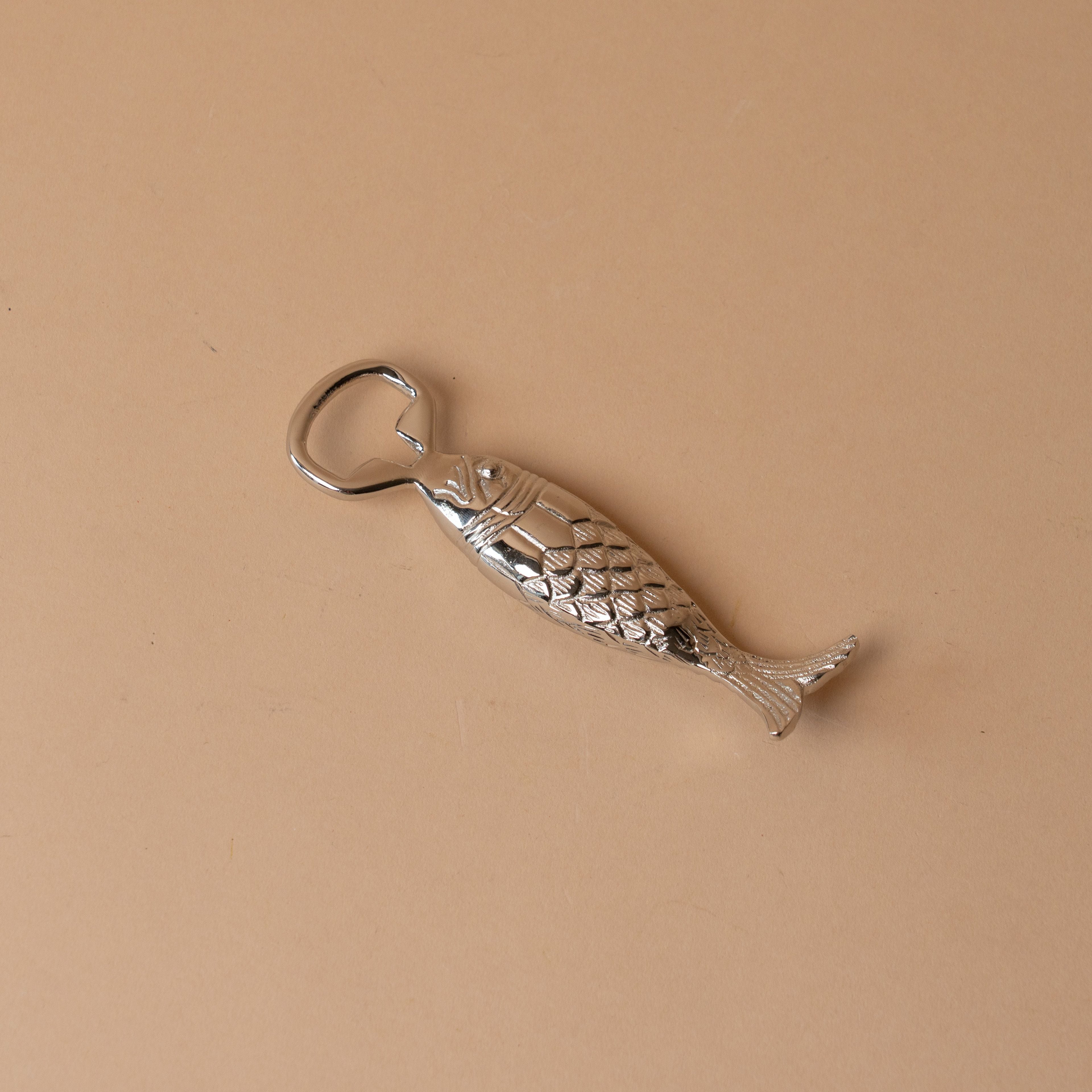 Nickel Plated Fish Bottle Opener