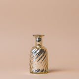 Mercury Swirl Glass Bud Vase