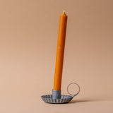 Fluted Tin Candle Holder with Handle