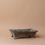 Galvanized Tray with Cast Iron Feet tray Silver Tree Home & Holiday (Faire)