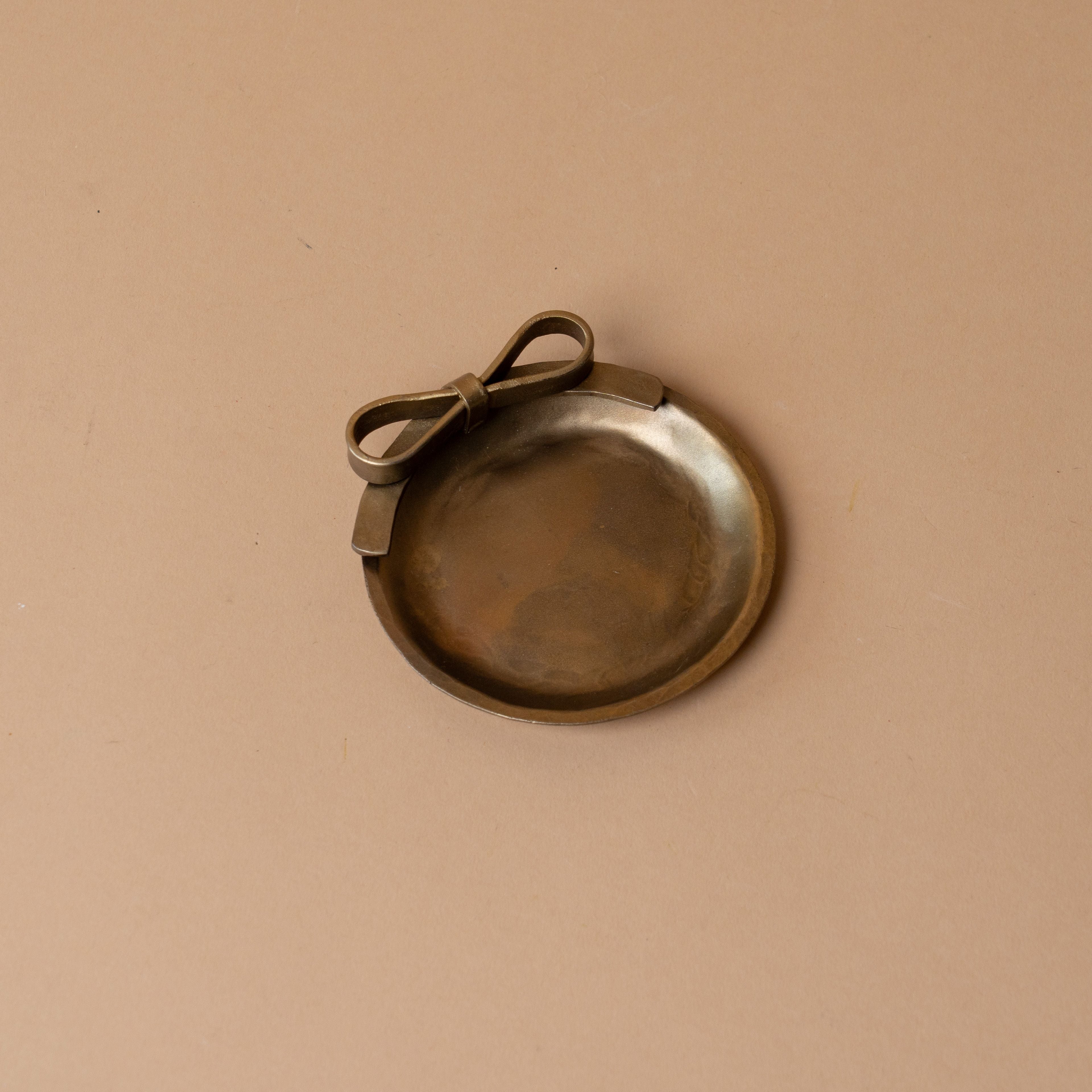 Brass Finish Bow Dish
