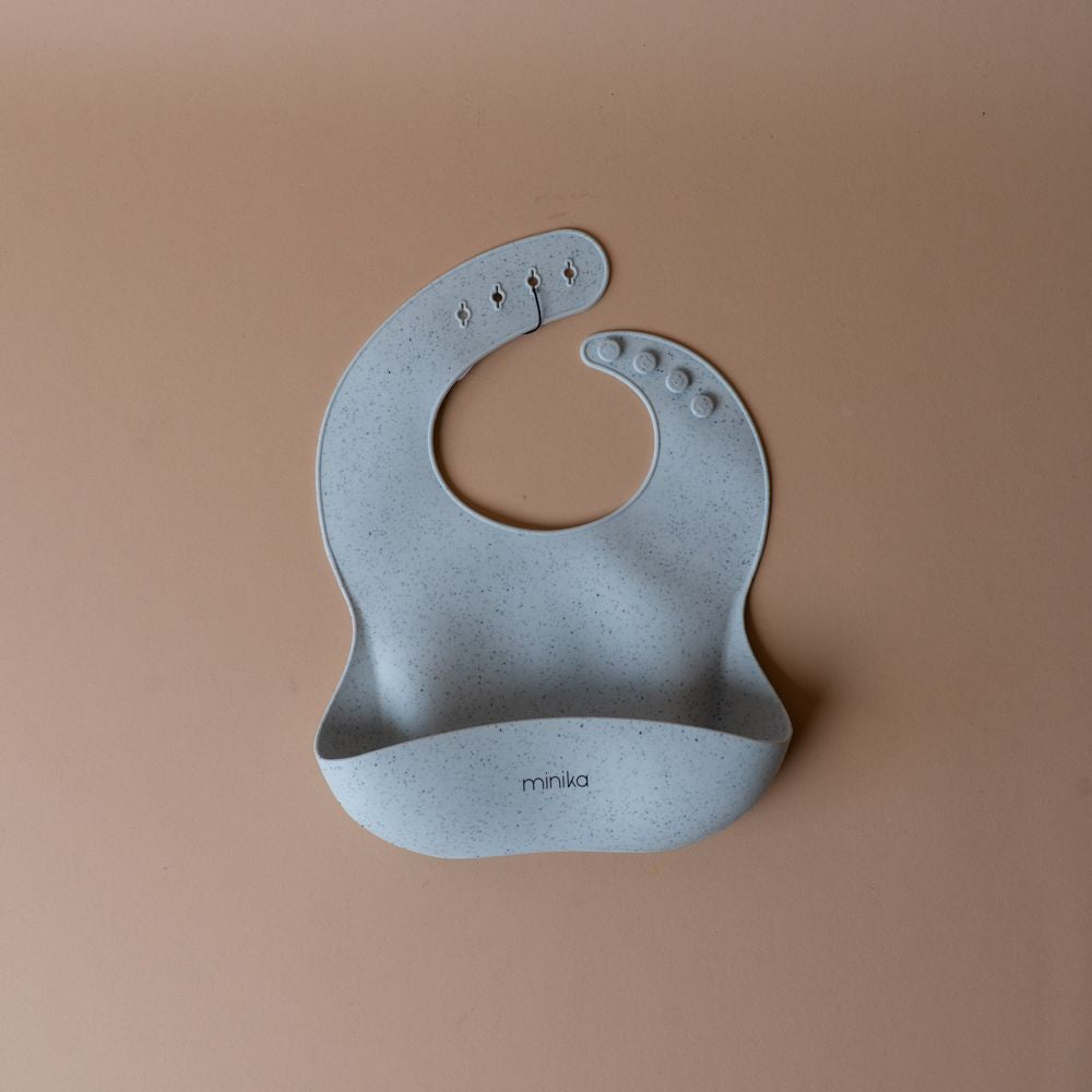 Silicone Bib FINNBIRD - bib Minika (Faire) Baby Blue Speckle