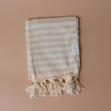 Turkish Cotton Hand Towel hand towel House of Jude Grey Stripe