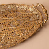 Oval Filigree Metal Tray tray Silver Tree Home & Holiday (Faire)