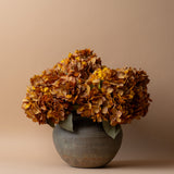 Faux Burnt Orange Hydrangea Stem