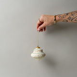 Handmade Paper Mache Ornament - Layered Shape CHRISTMAS 2025 Creative Co-op (DYA) Mint Swirl