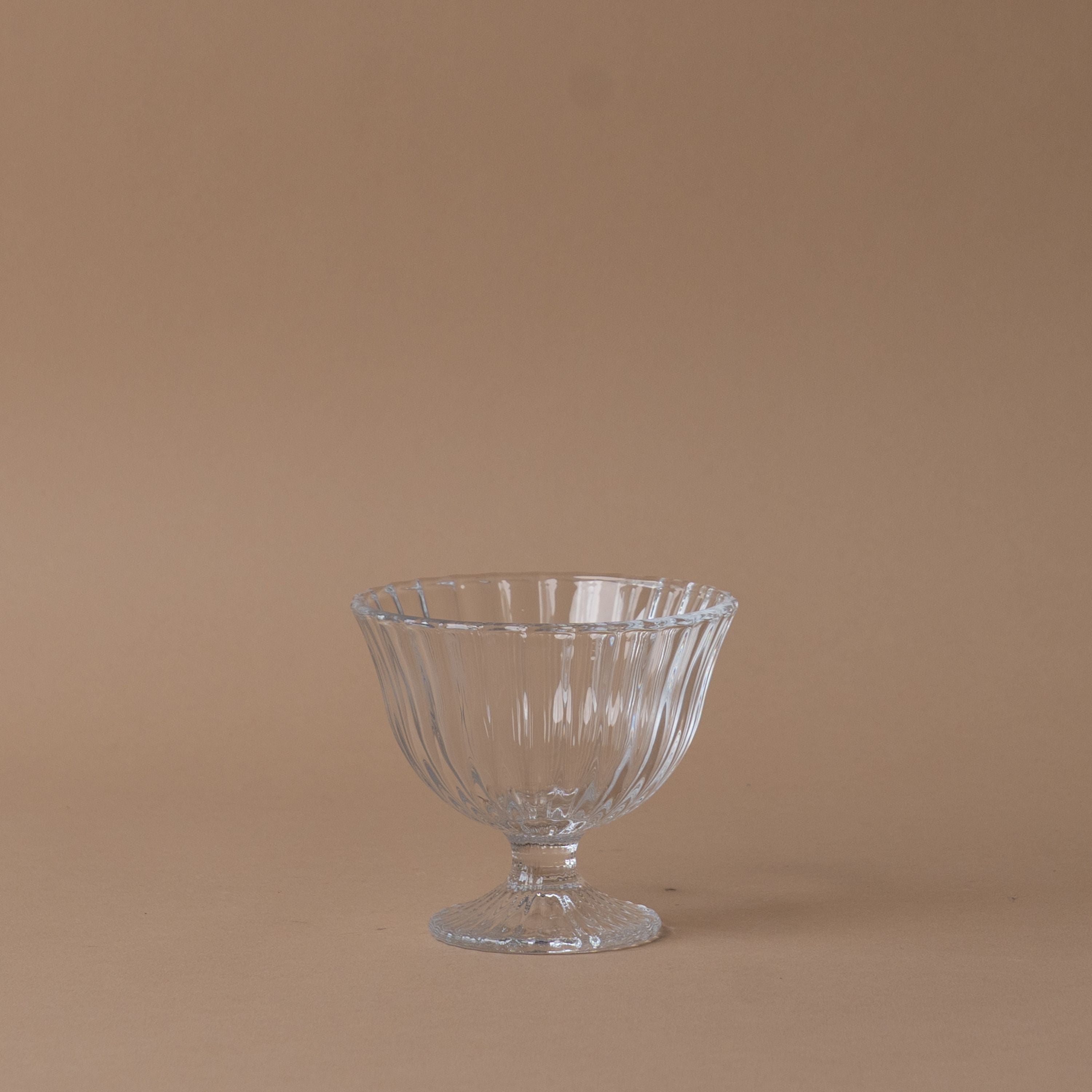 Optic Glass Pedestal Bowl bowl Abbott Collection