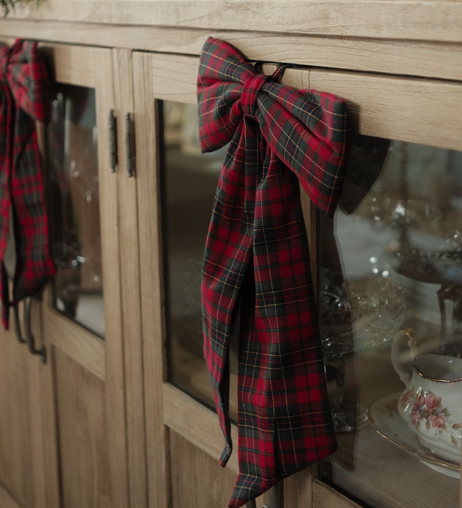 Red Plaid Bow – view 2