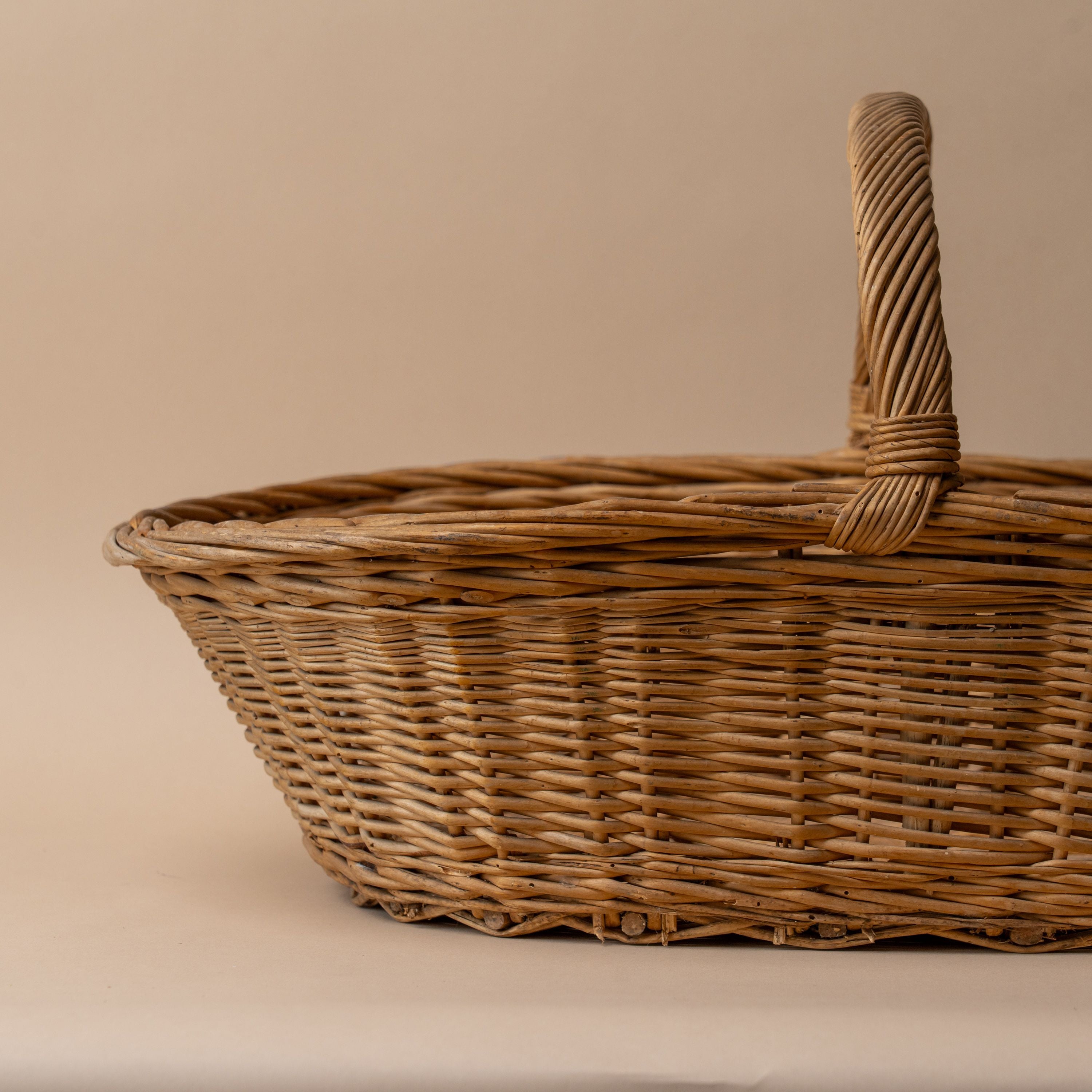 Large Antique French Basket VINTAGE - basket Hauer Market
