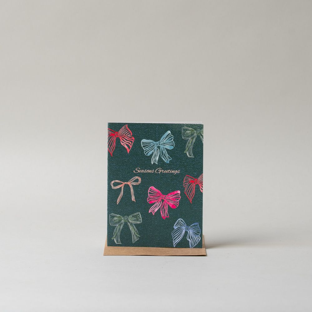 Seasons' Greetings Bow Card