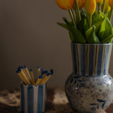 Scalloped Stoneware Matchstick Holder matches Creative Co-op (DYA)