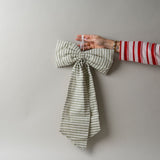Green Stripe Bow