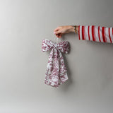 Burgundy Toile Bow
