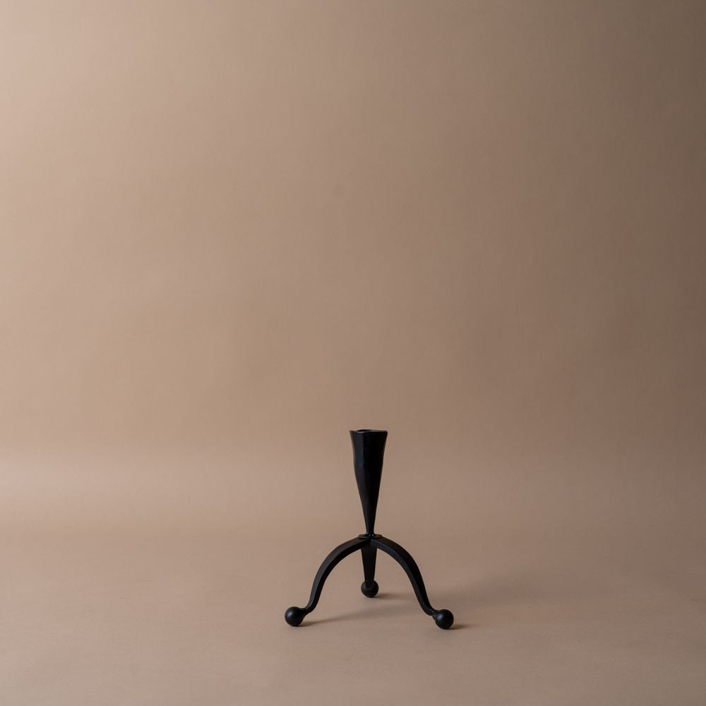 Forged Iron Candle Holder with Feet - Rug & Weave