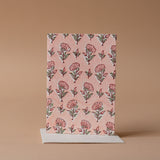 Block Print Card greeting card Paper Mirchi (Faire) Pink Floral