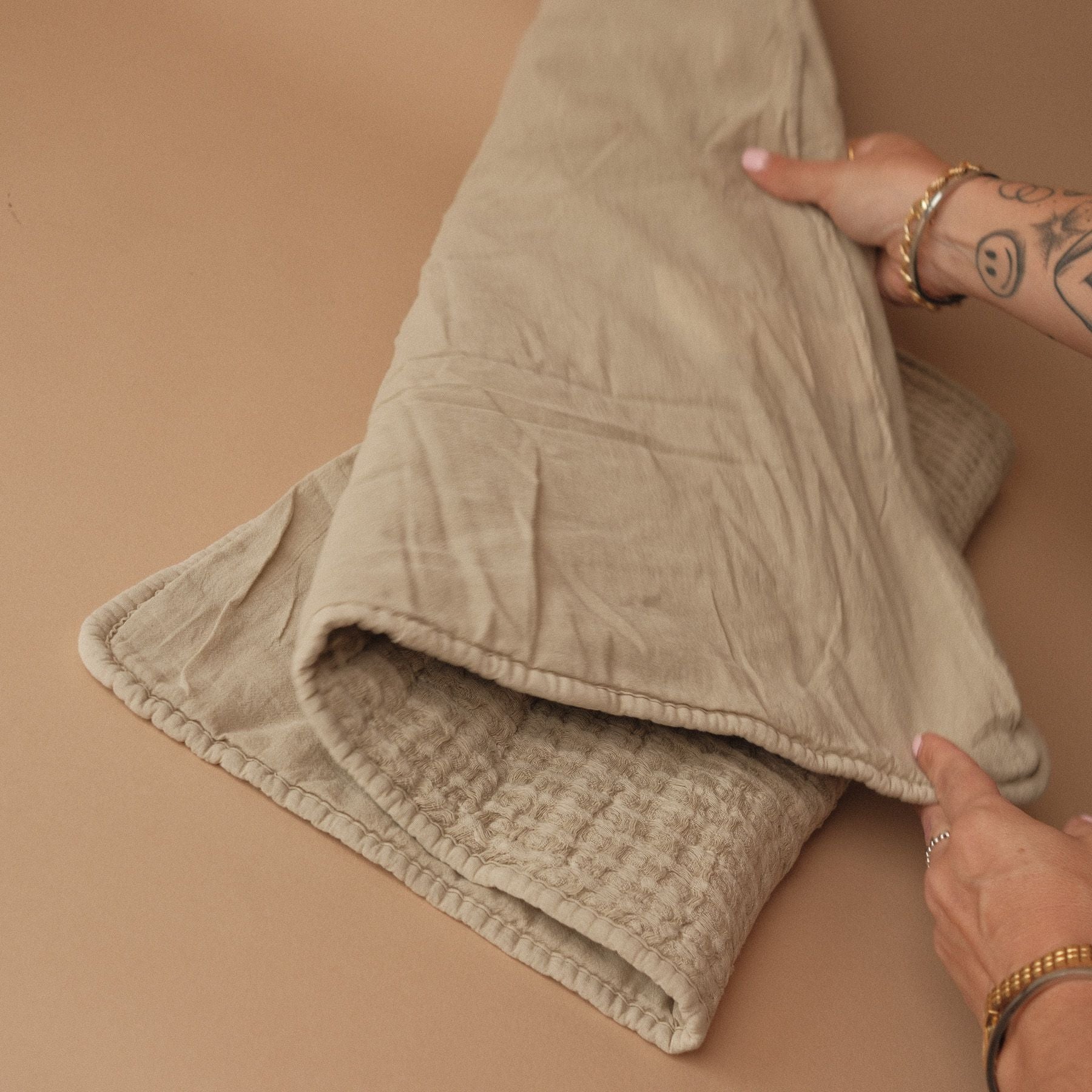 Natural Waffle Cotton Sham – view 2