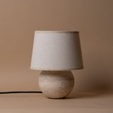 Round Travertine Table Lamp LIGHITING - table lamp Morel (Faire)