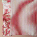 Red Ticking Stripe Tablecloth