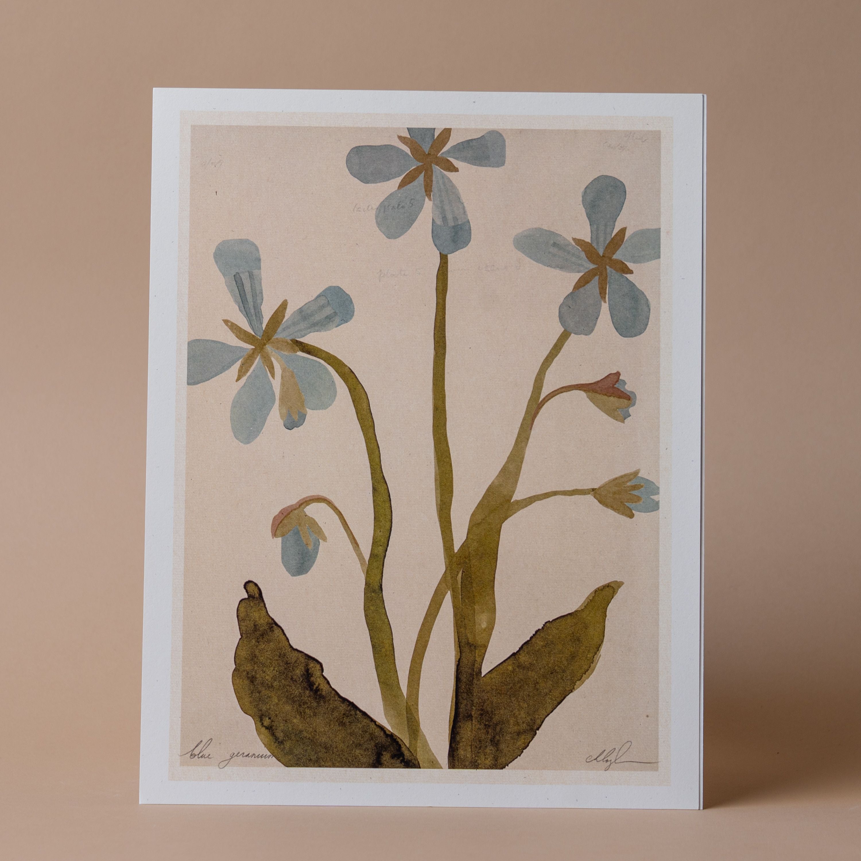 "Blue Geranium" by Cocoshalom ARTWORK - print Cocoshalom (Faire)