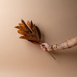 Faux Brown Magnolia Spray