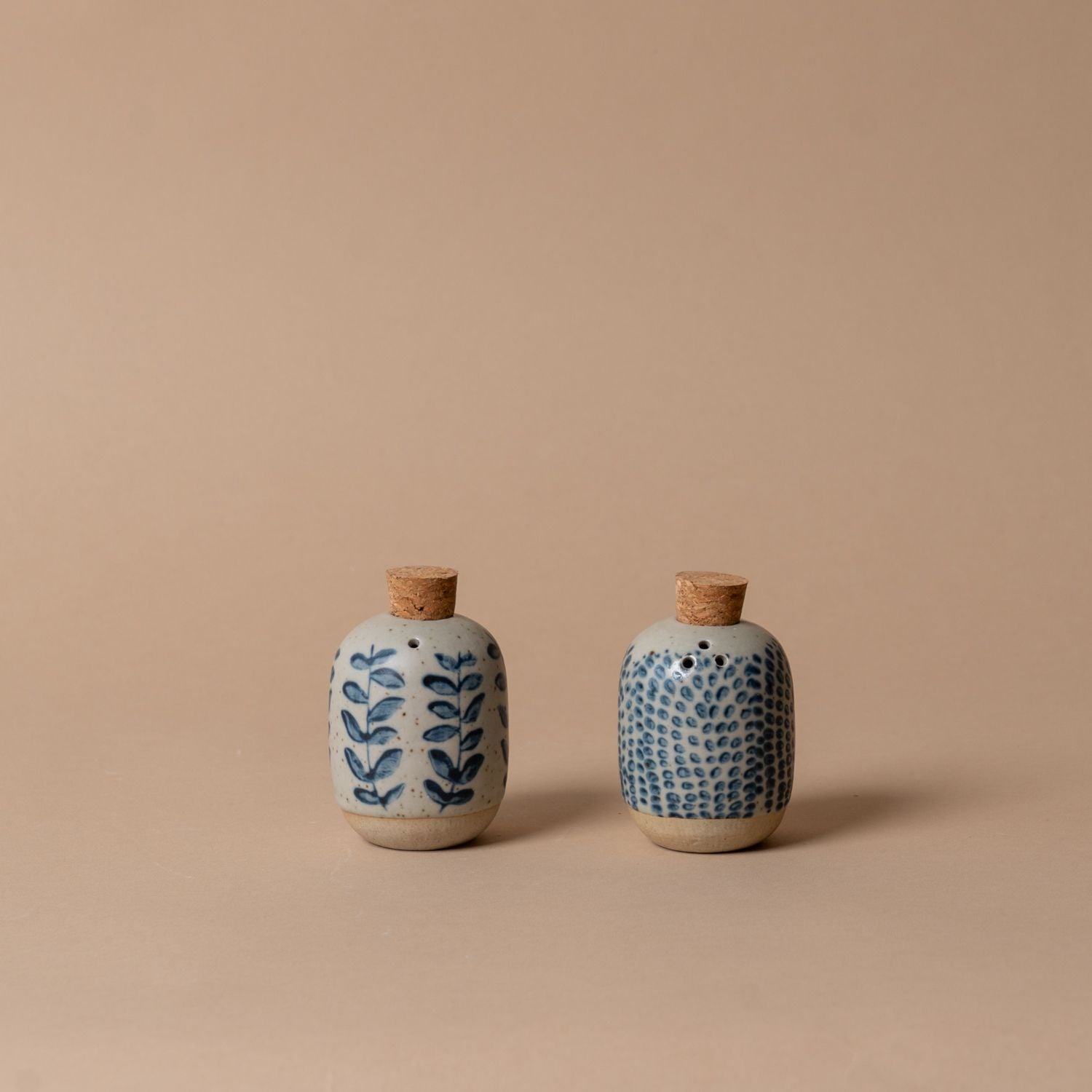 Printed Stoneware Salt & Pepper Shaker Set salt and pepper shakers DANICA (Faire)