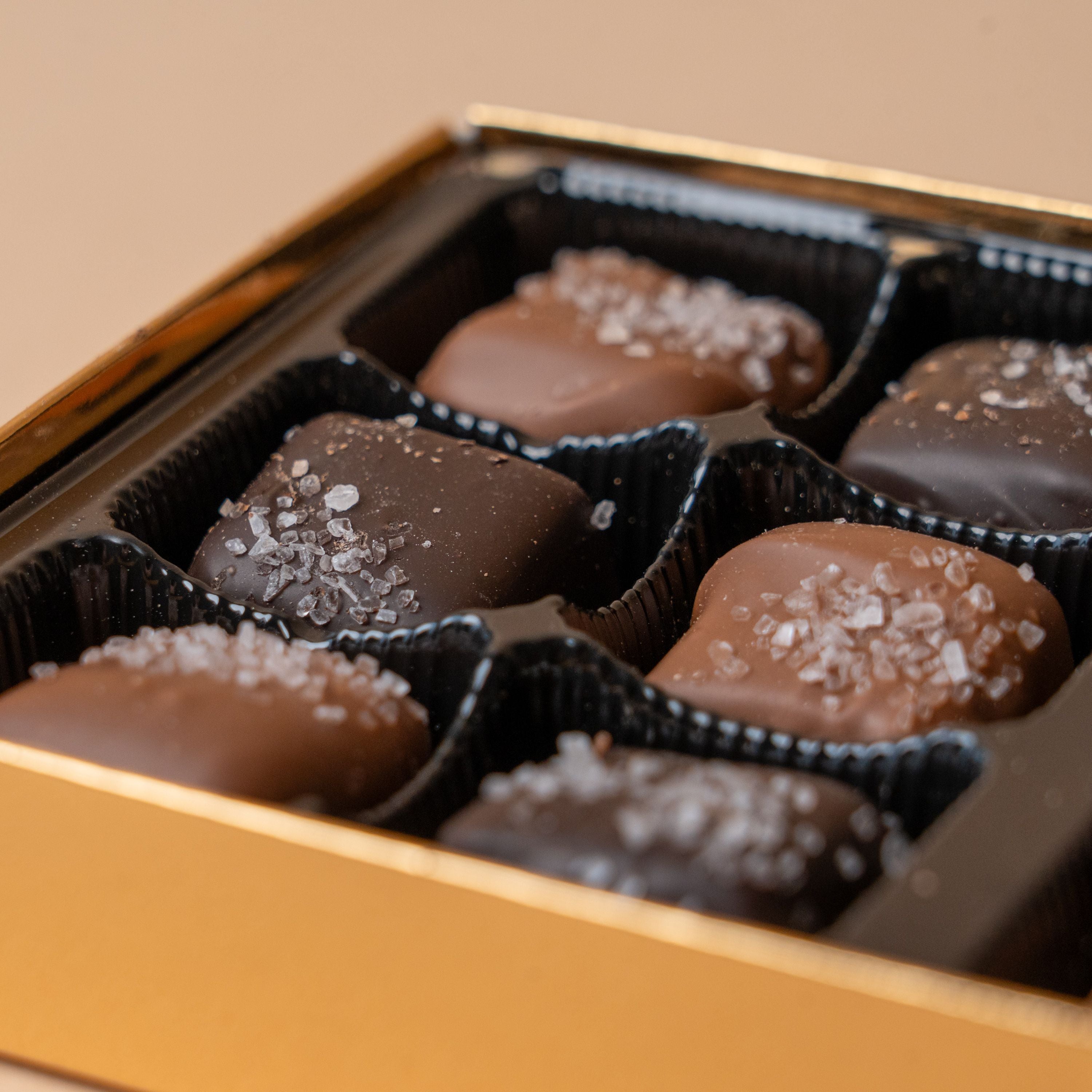 Annies Milk & Dark Chocolate Sea Salt Caramels chocolate ANNIES CHOCOLATES (Faire)