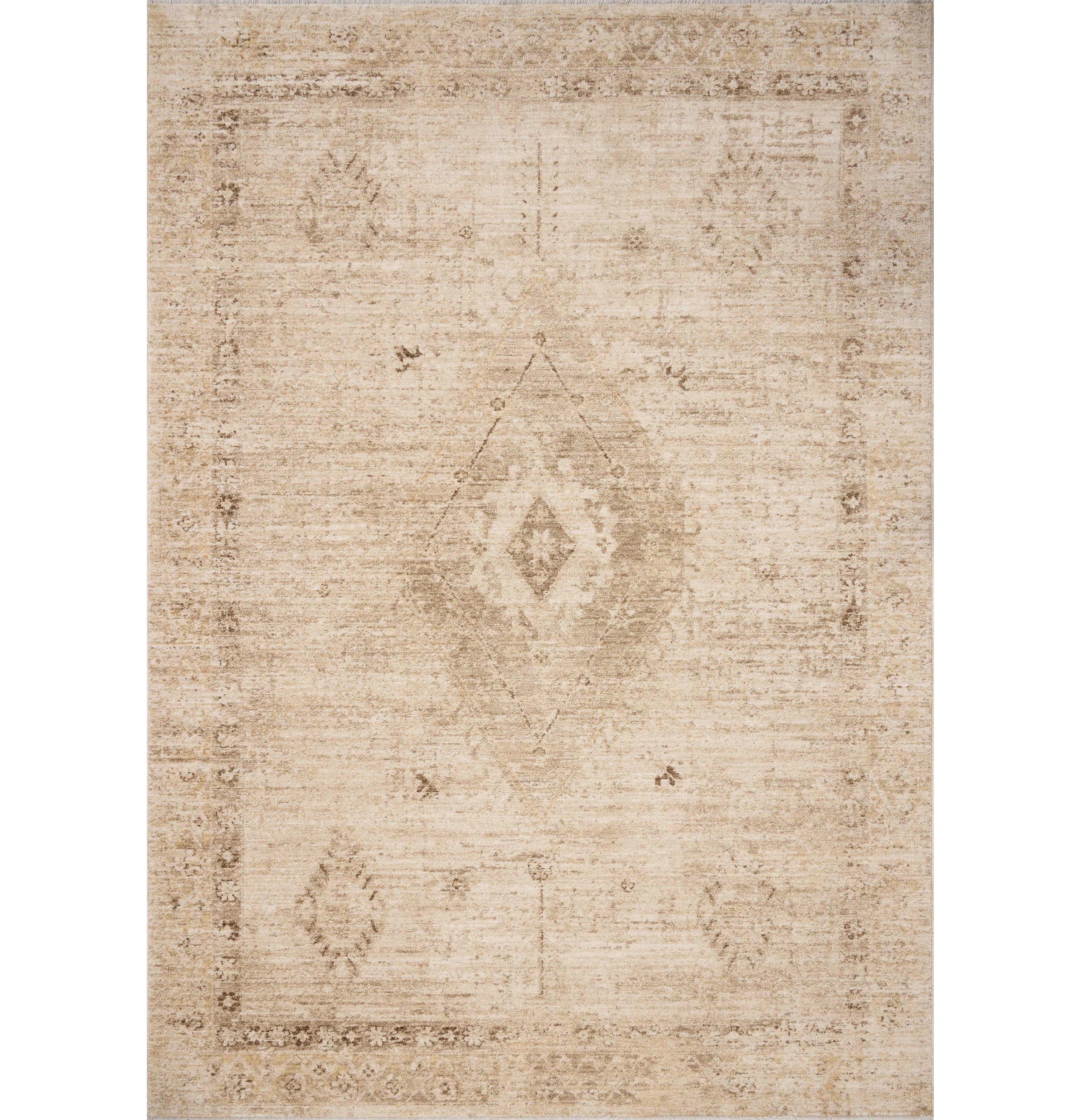 Chris Loves Julia x Loloi Palma Natural / Smoke Rug RUGS - synthetic Loloi