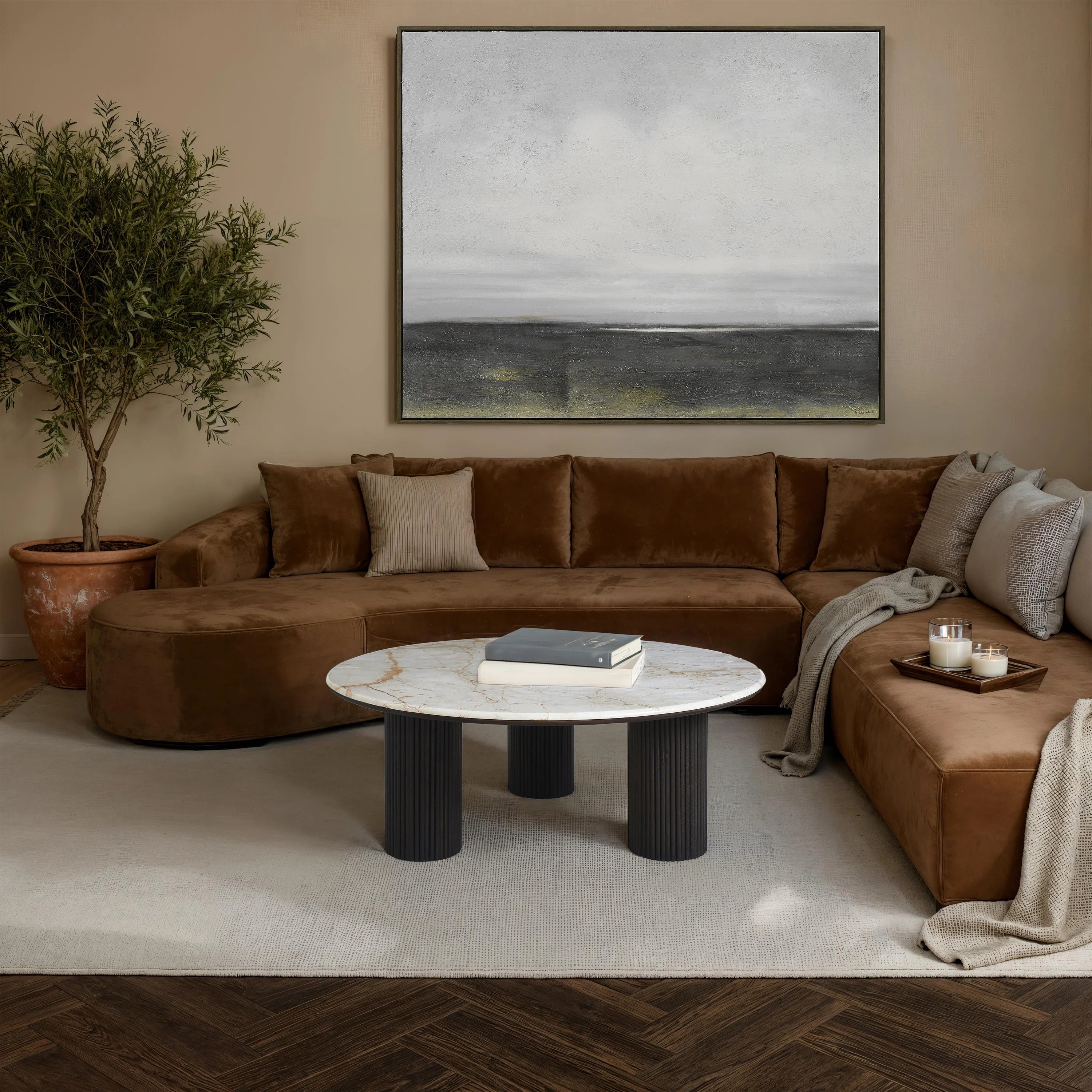 Alviano Breccia Marble Coffee Table – view 2