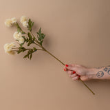 Faux White Pom Pom Stem