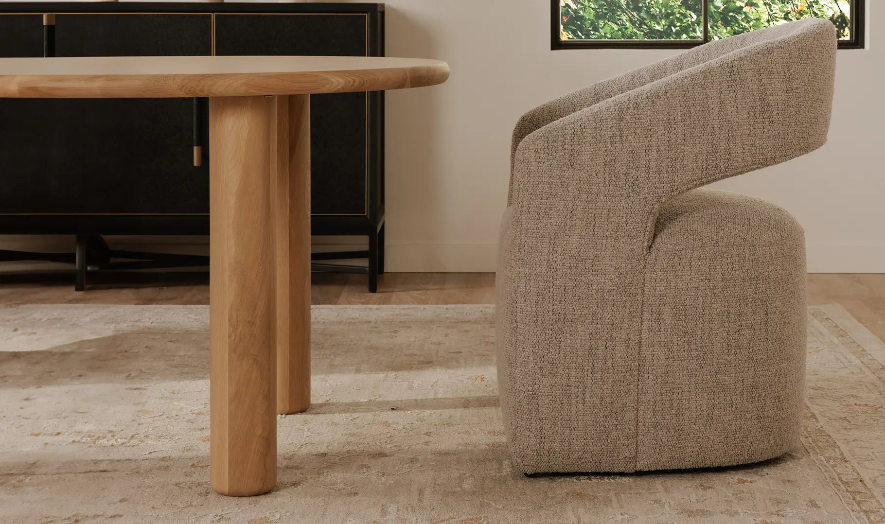 Barlow Rolling Dining Chair 10 - a - FURNITURE - dining chair Moe's Furniture