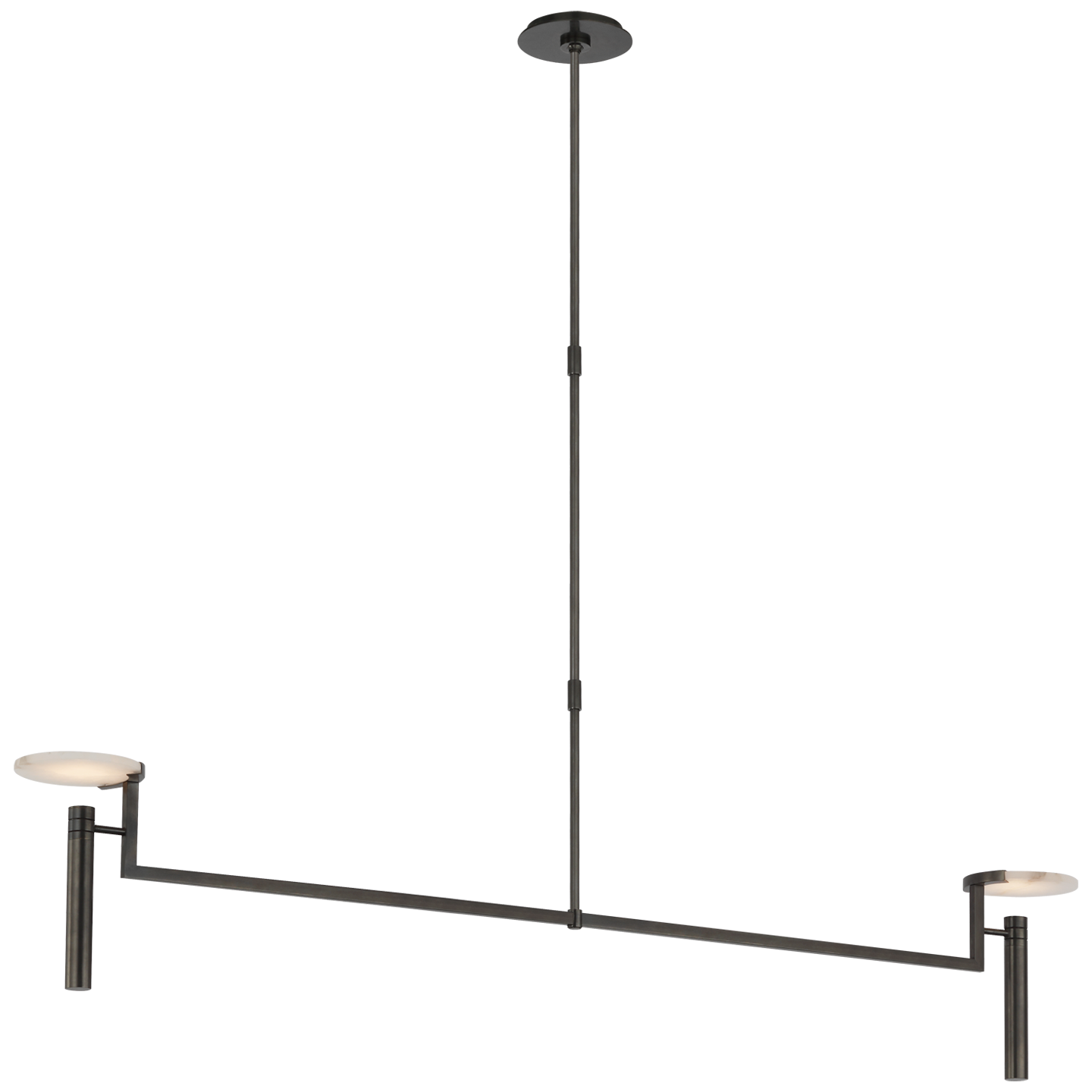 Melange Extra Large Floating Disc Linear Chandelier, Bronze