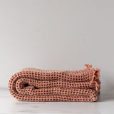 Rust Waffle Throw Blanket - Rug & Weave