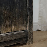 Marlow Two Door Reclaimed Wood Cabinet - Distressed Black - Rug & Weave