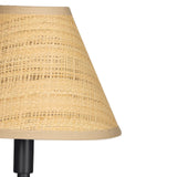 Polly Buffet Lamp (Blackened Brass with Rattan Shade)