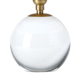 Giorgio Crystal Mini Lamp (Natural Brass with Rattan Shade)