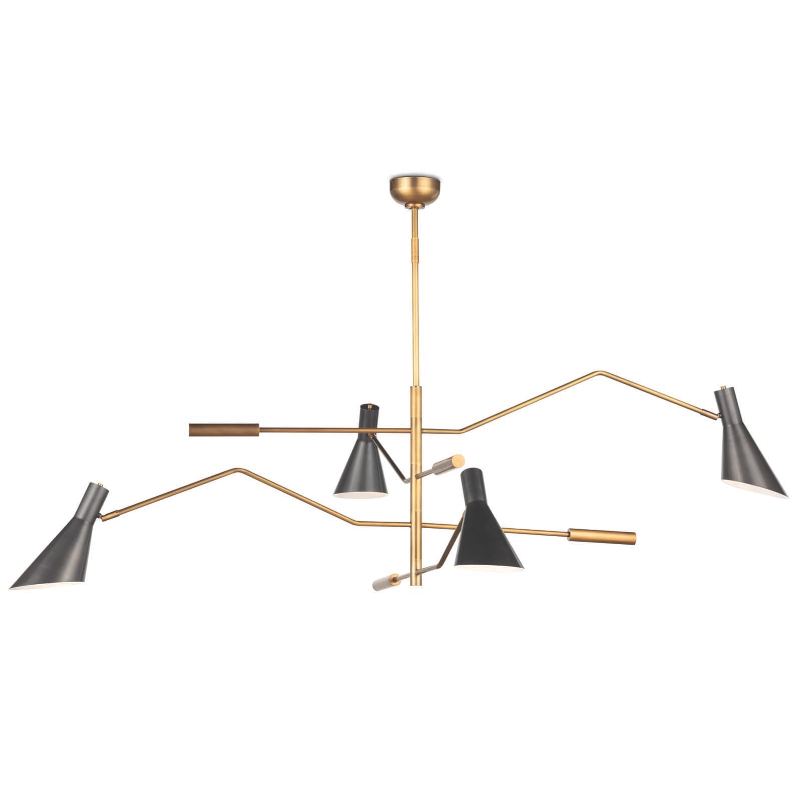 Spyder Chandelier (Blackened Brass and Natural Brass) Chandelier Regina Andrew