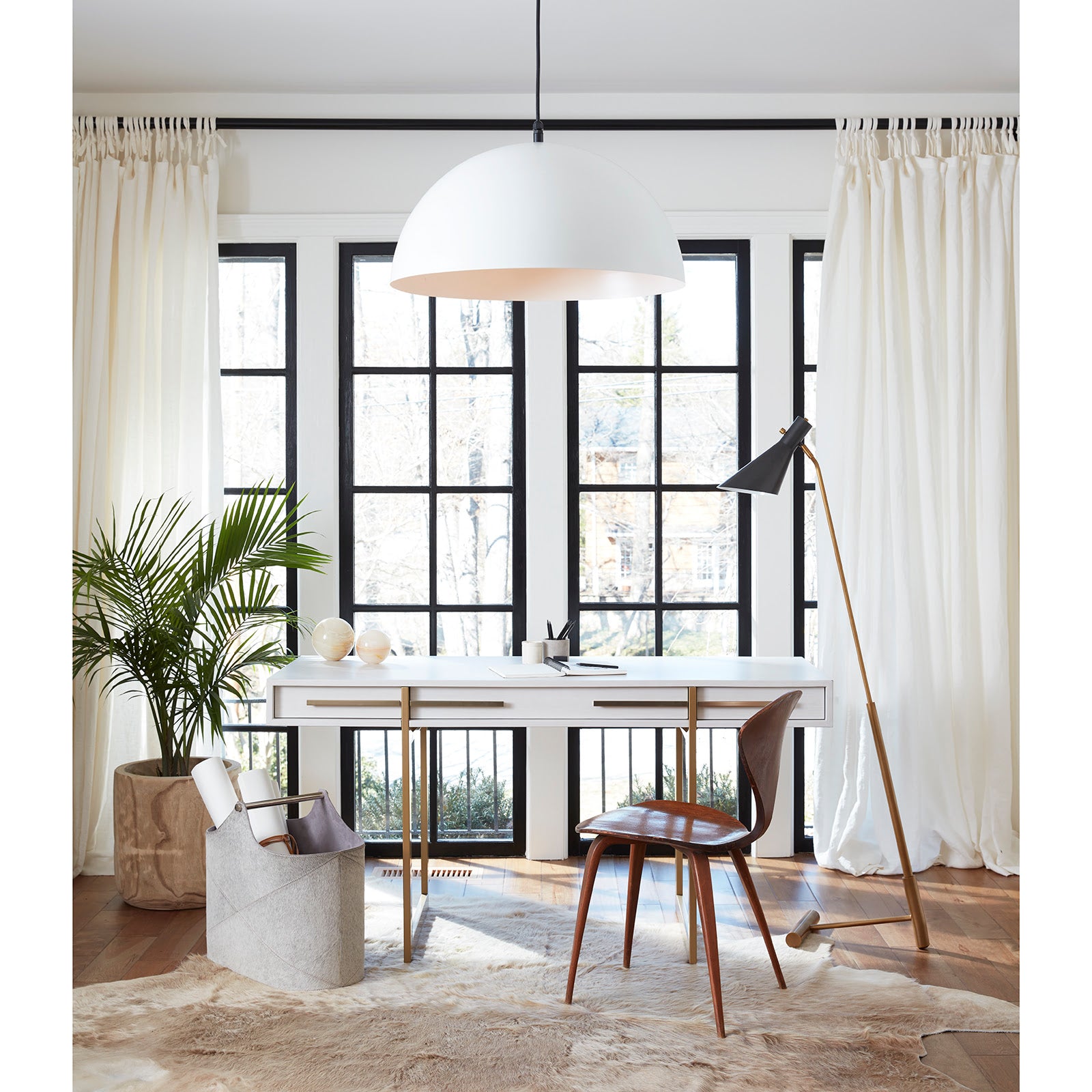 Spyder Floor Lamp (Blackened Brass and Natural Brass) Floor Lamps Regina Andrew