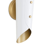 Vest Sconce (White and Natural Brass)