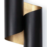 Folio Sconce (Black and Gold)