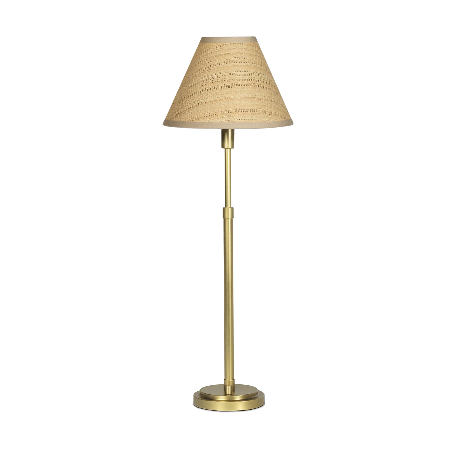 Polly Buffet Lamp (Natural Brass with Rattan Shade) Table Lamps Regina Andrew