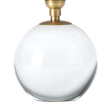 Giorgio Crystal Mini Lamp (Natural Brass with Green Scalloped Shade)